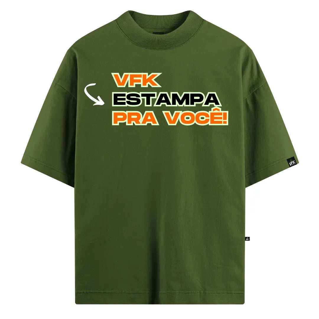 Camiseta Oversized Personalizada Verde