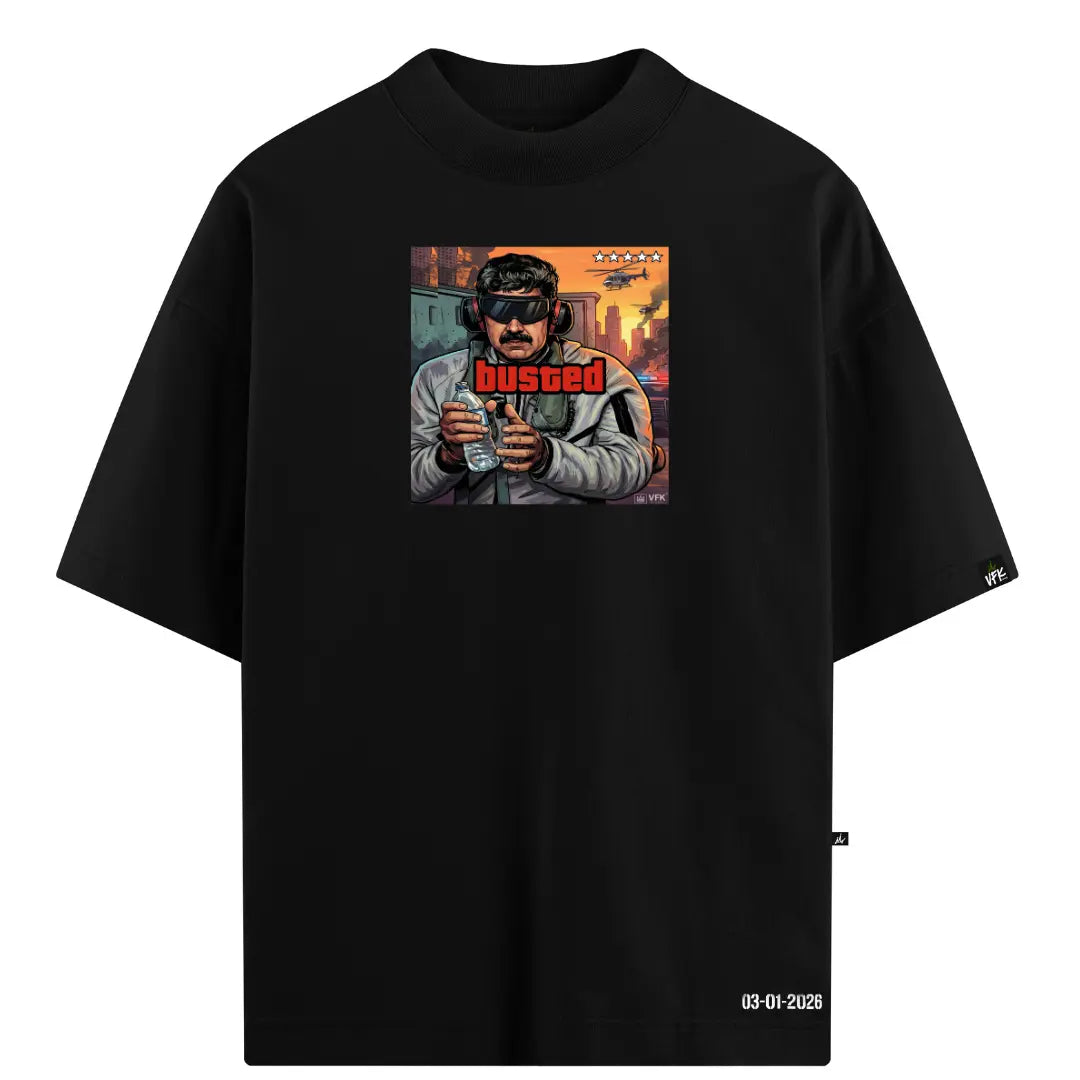 Camiseta Oversized Maduro Busted Preto