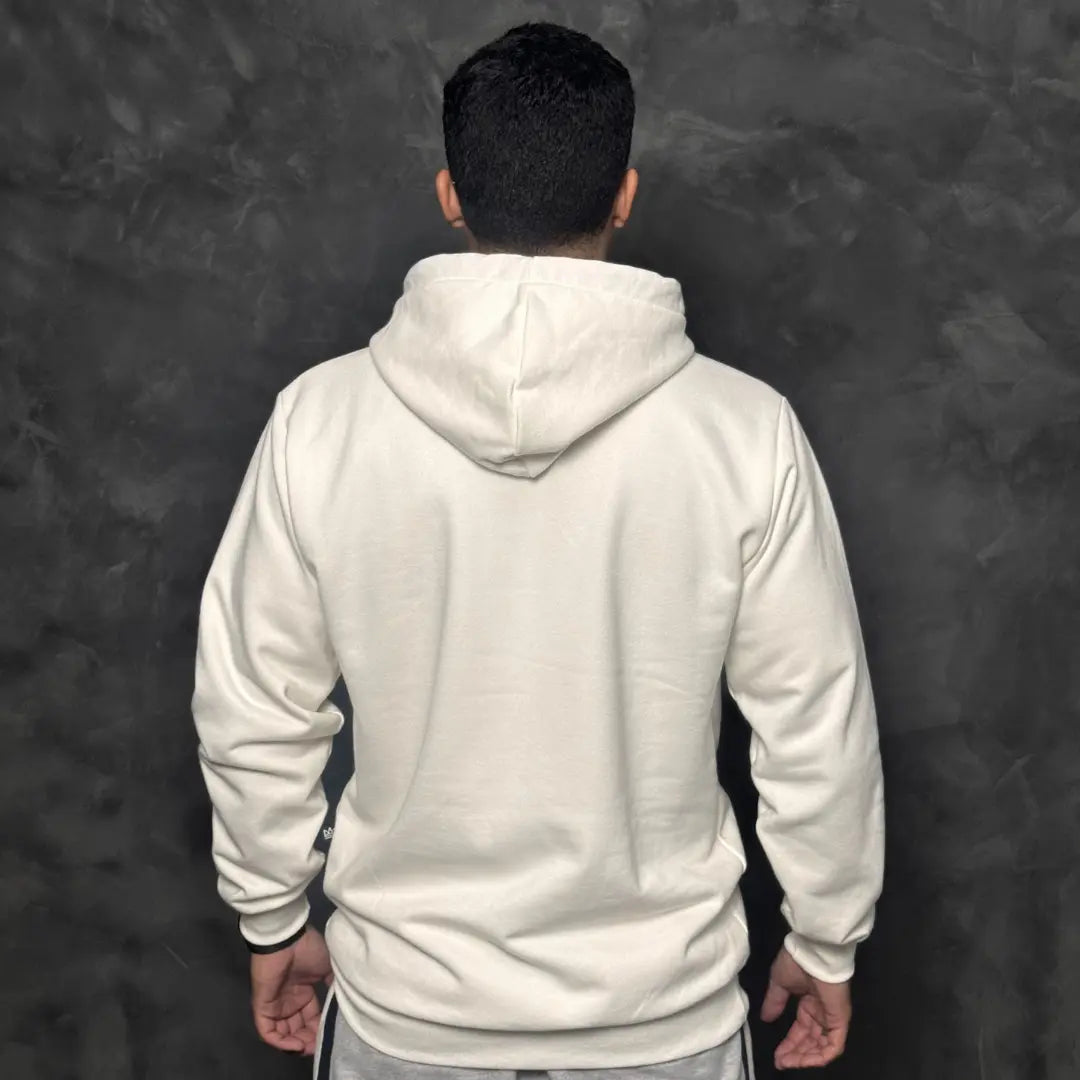 Moletom Confort King Canguru com Capuz Off White