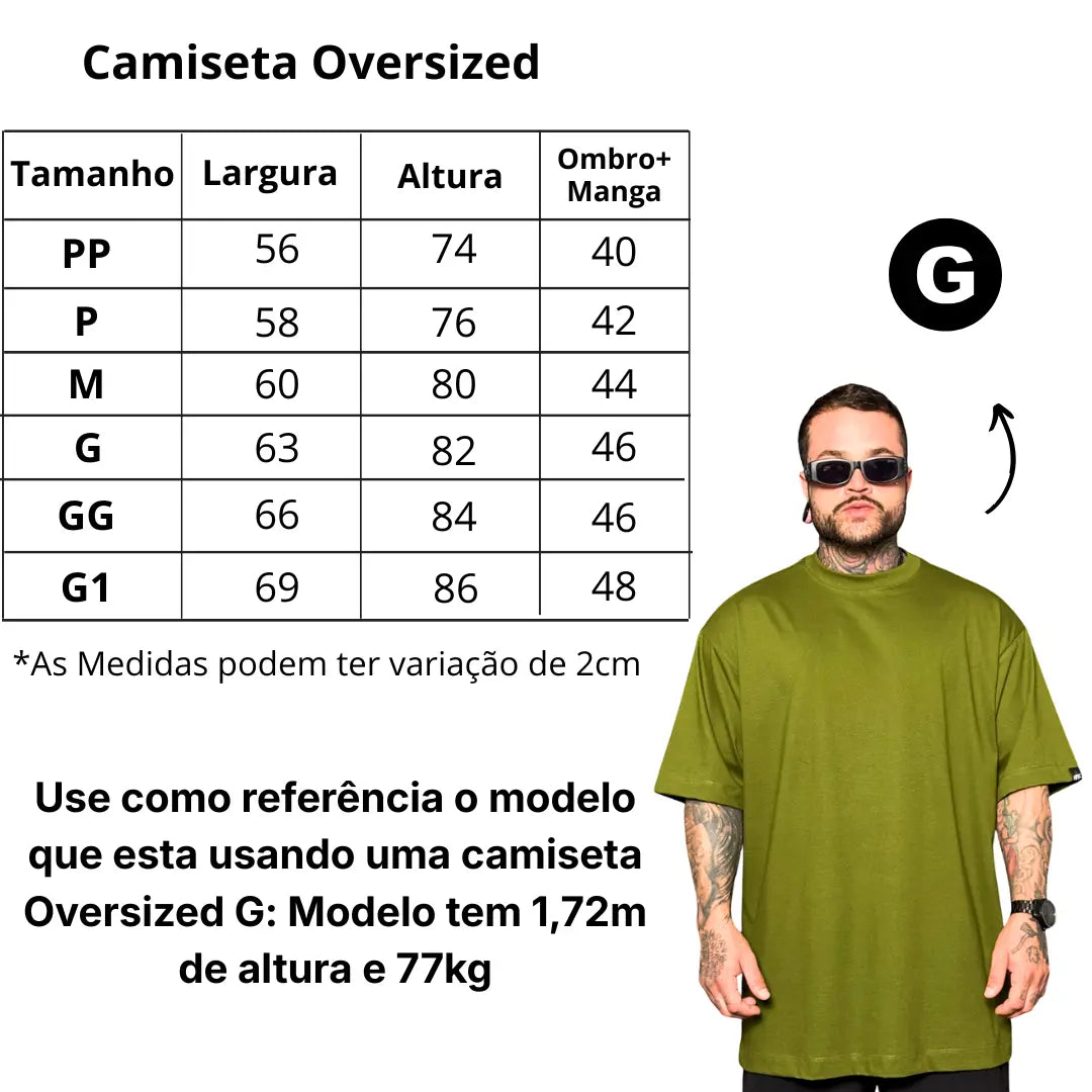 Camiseta Oversized Personalizada Verde
