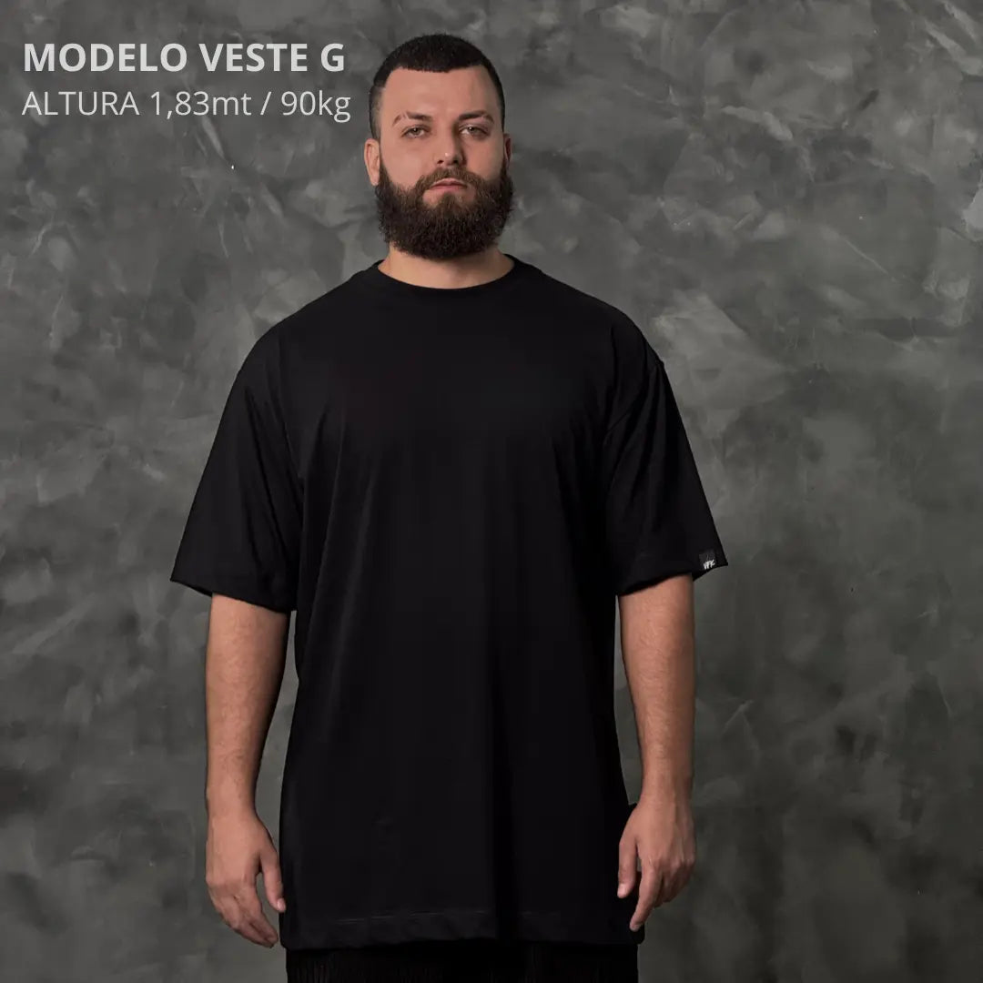 Kit com 3 Camisetas VFK Oversized Preto