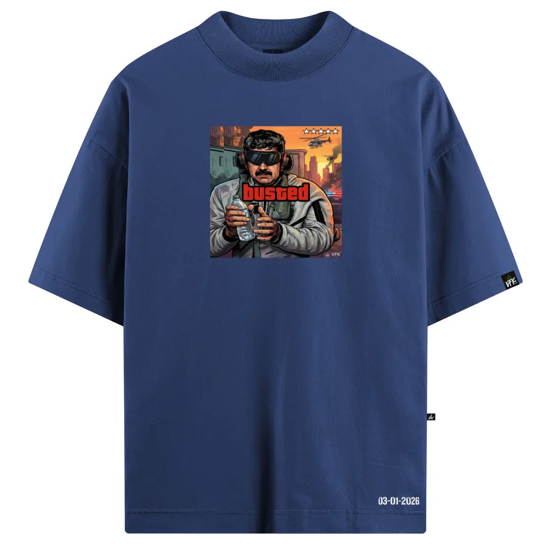 Camiseta Oversized Maduro Busted Azul