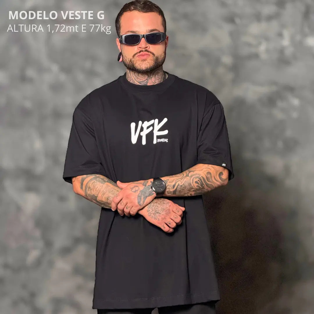 Camiseta Oversized Vfk Preto
