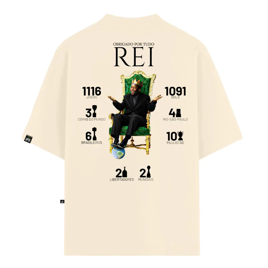 Camiseta Oversized VFK Obrigado Rei Off White