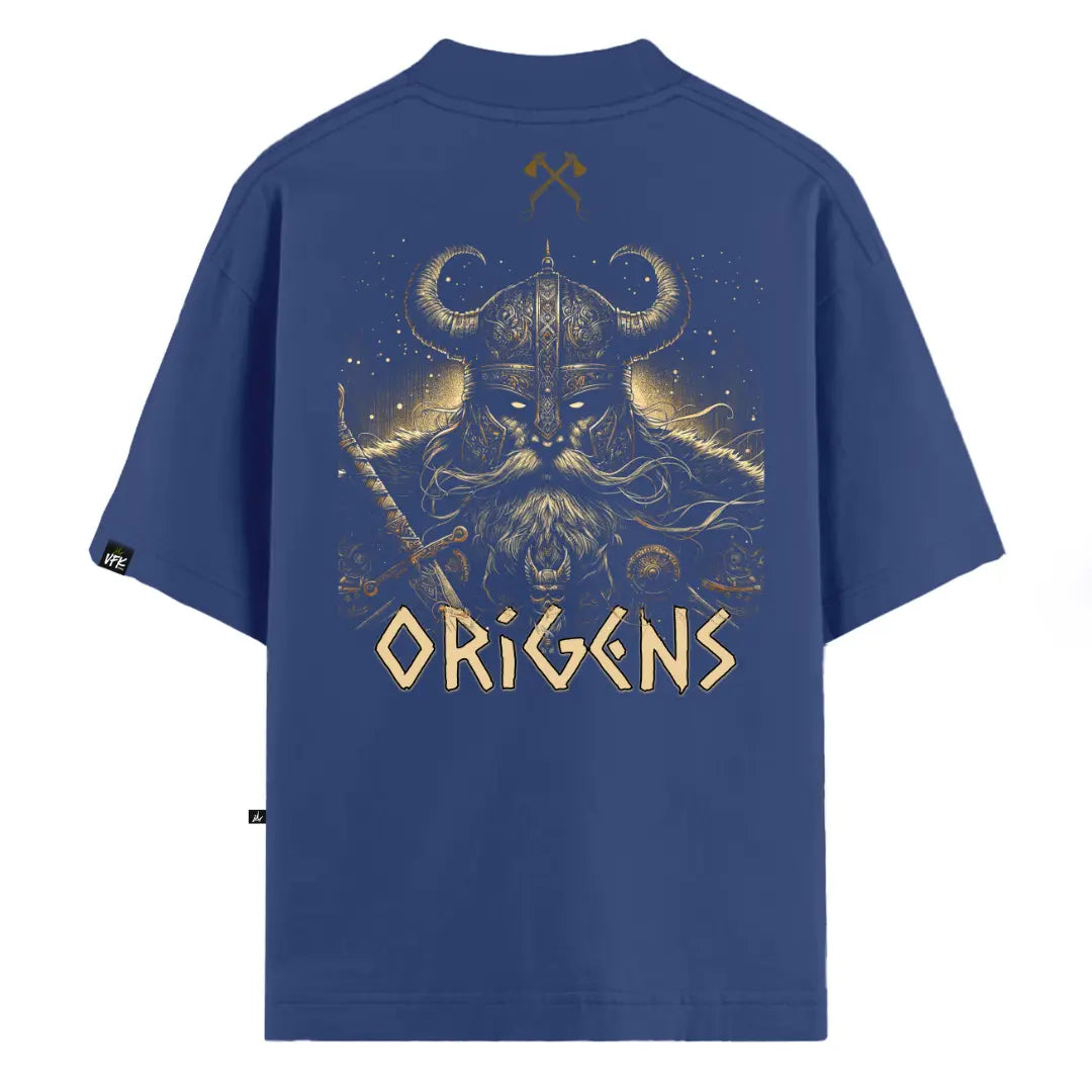 Confira a Camiseta Oversized Viking Origens Azul