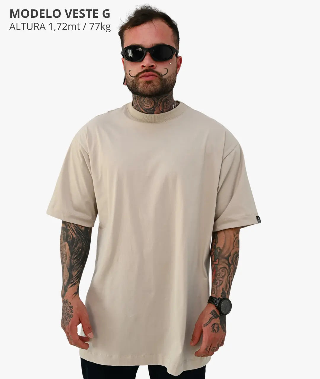 Camiseta Oversized Lisa Bege