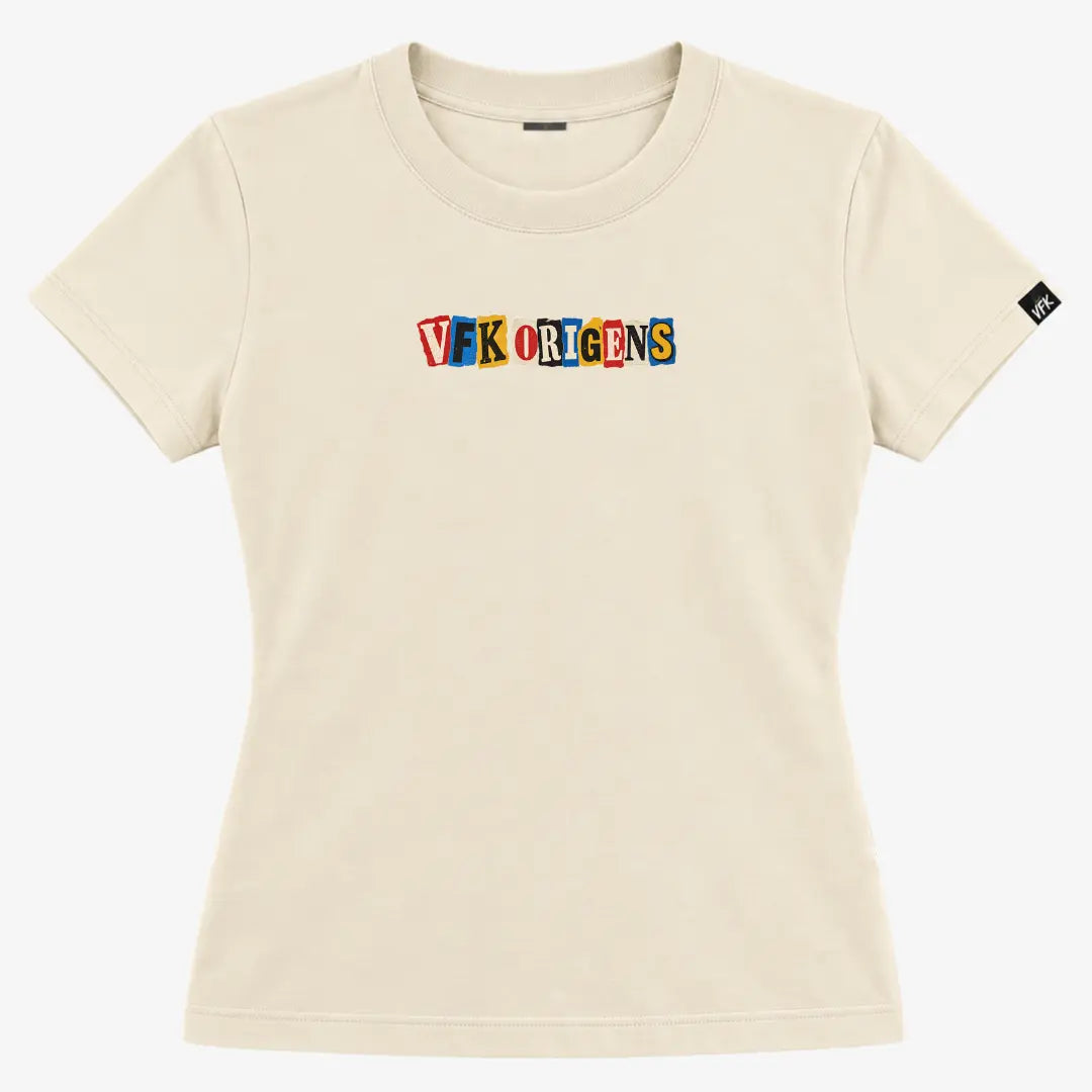 Baby Look Feminina VFK Collage Off White