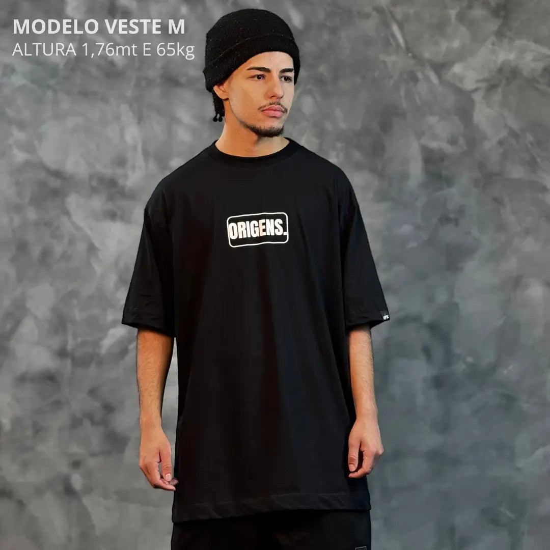 Camiseta Oversized Origens Preto