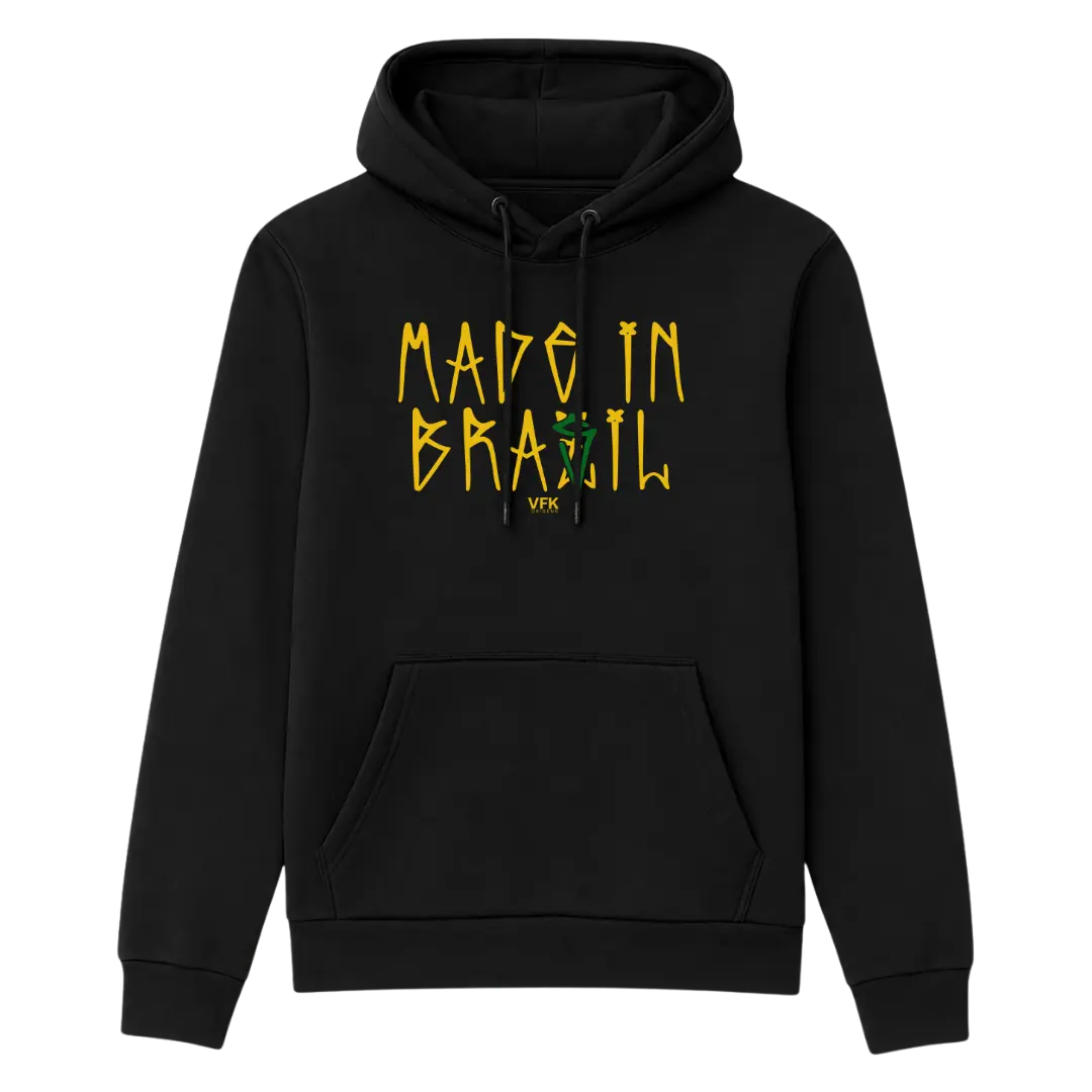 Moletom Canguru Com Capuz Preto VFK Origens