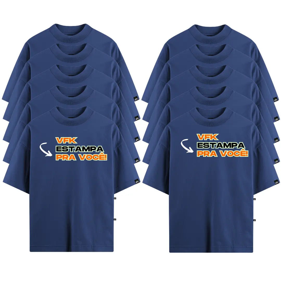 Kit Com 10 Camisetas Oversized Personalizadas