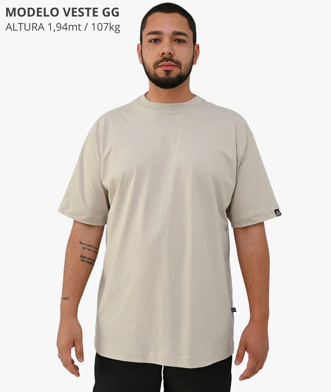 Camiseta Oversized Lisa Bege