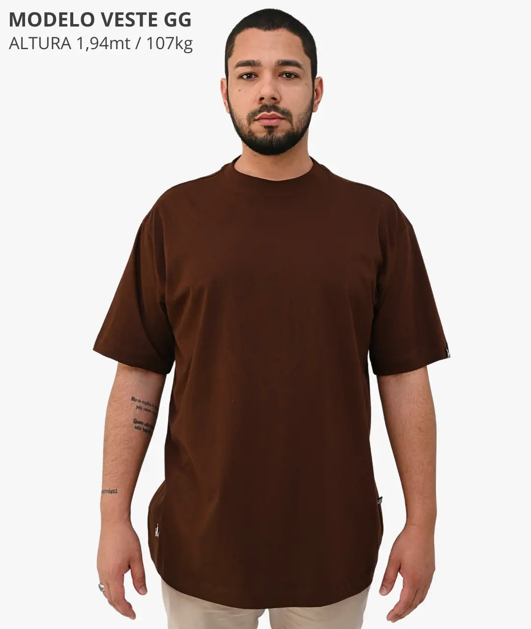 Camiseta Oversized Lisa Marrom