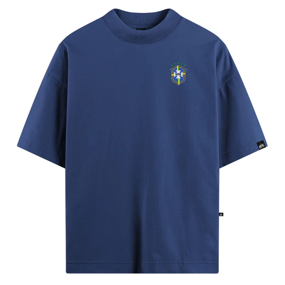 Camiseta Oversized VFK Fúria Brasileira Azul