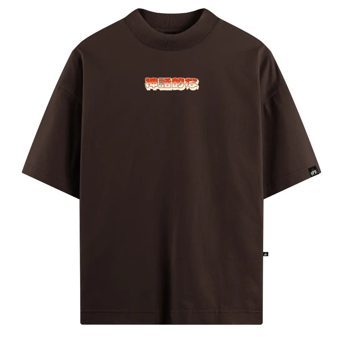 Camiseta Oversized Mythic Dragon Marrom