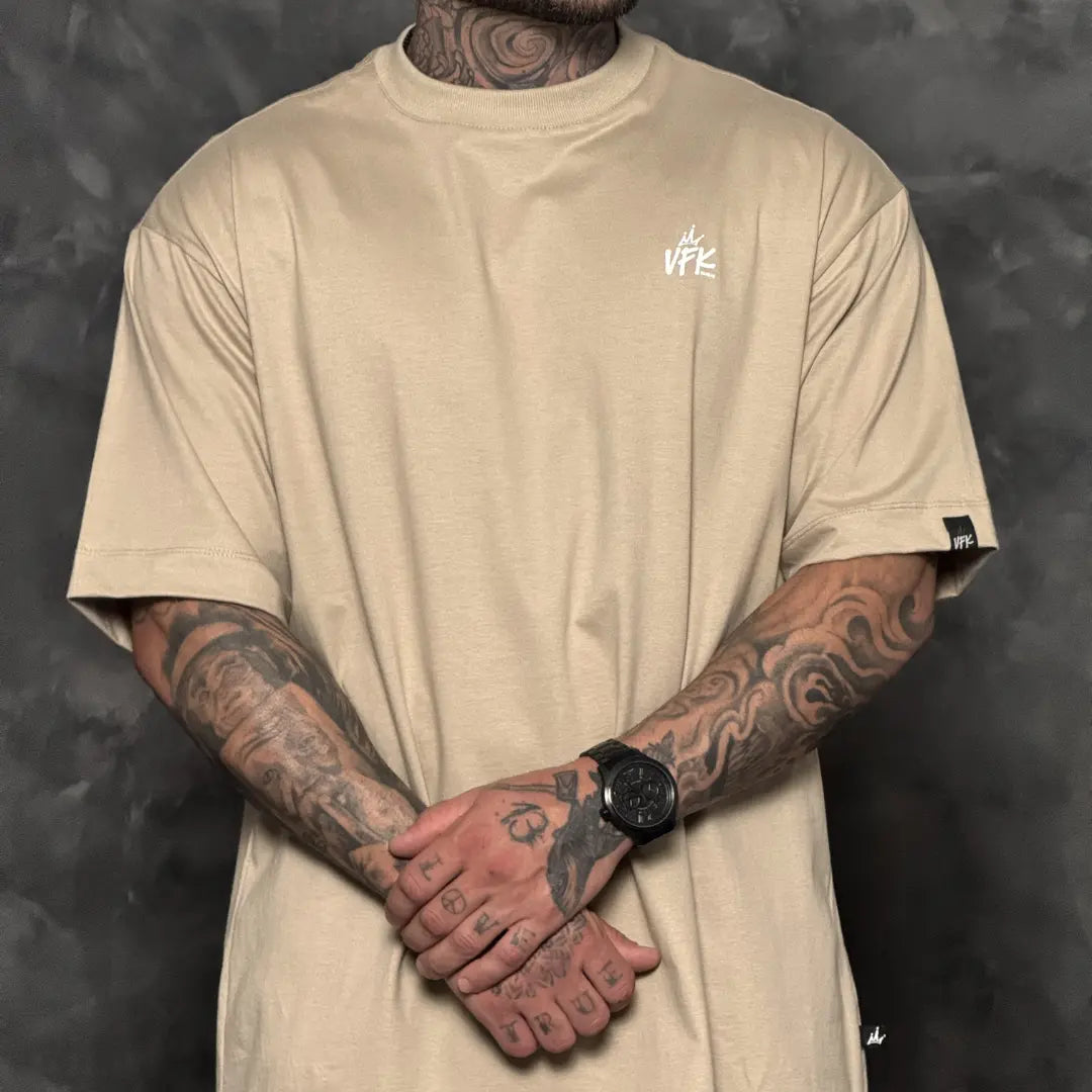 Camiseta Oversized Simple Bege