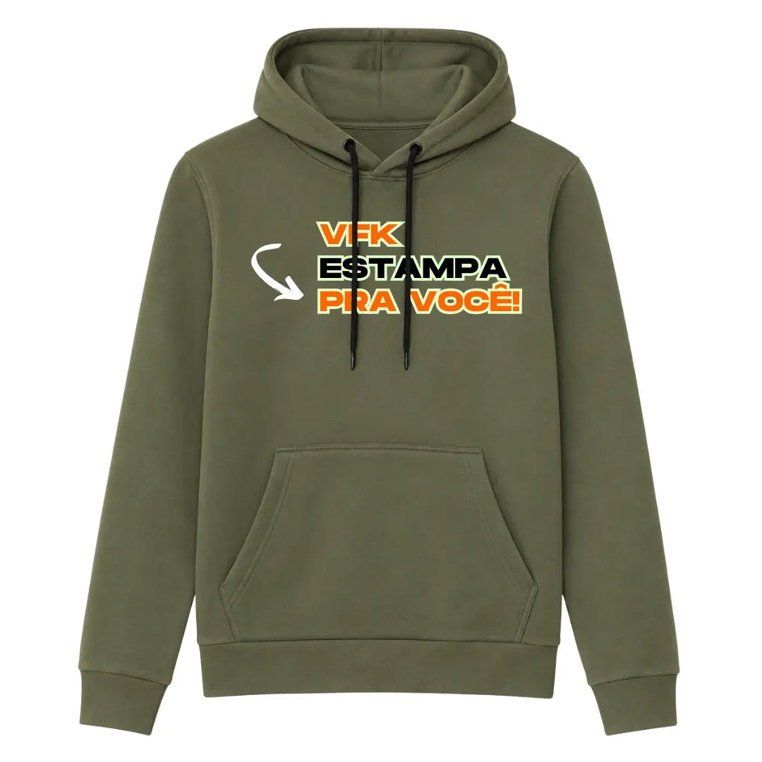 Moletom Confort Canguru Com Capuz Personalizado Verde