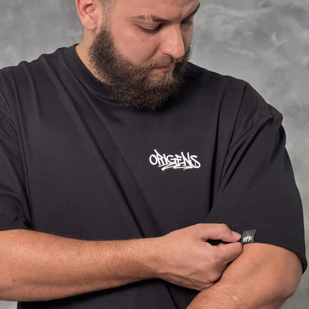 Camiseta Oversized Graffiti Left Preto