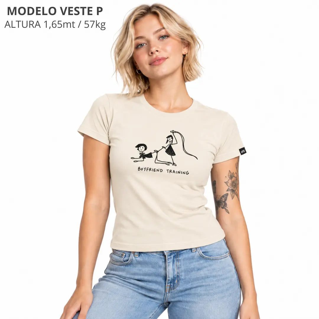 Baby Look Feminina Boyfriend Training Off White