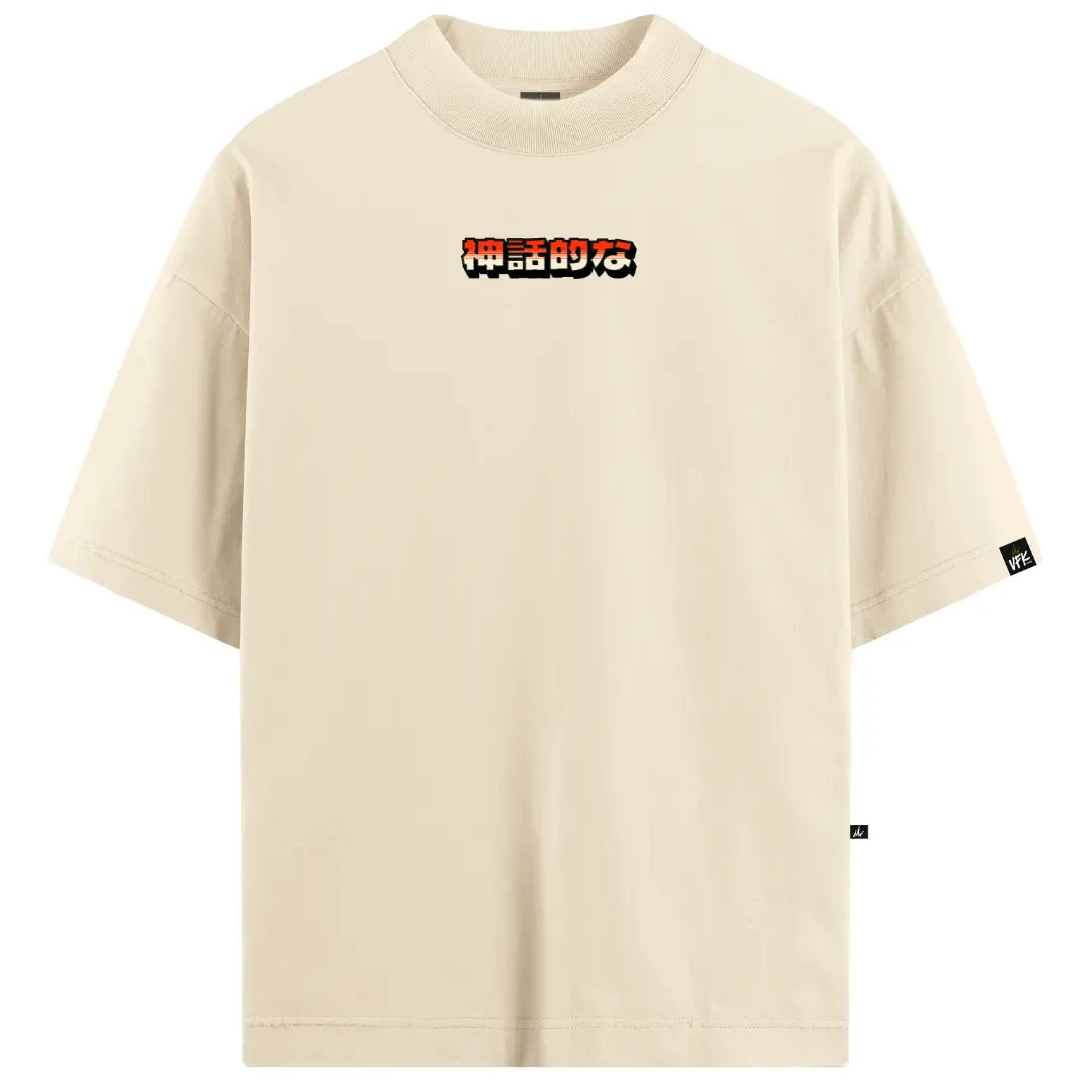 Camiseta Oversized Mythic Dragon Off-White