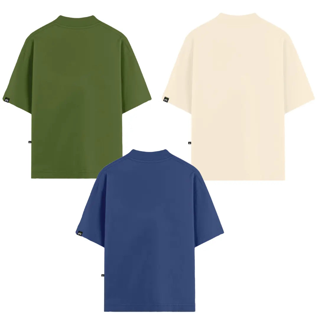 Kit com 3 Camisetas Oversized VFK Brasil 10
