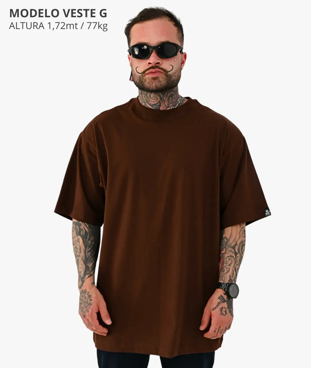 Camiseta Oversized Lisa Marrom