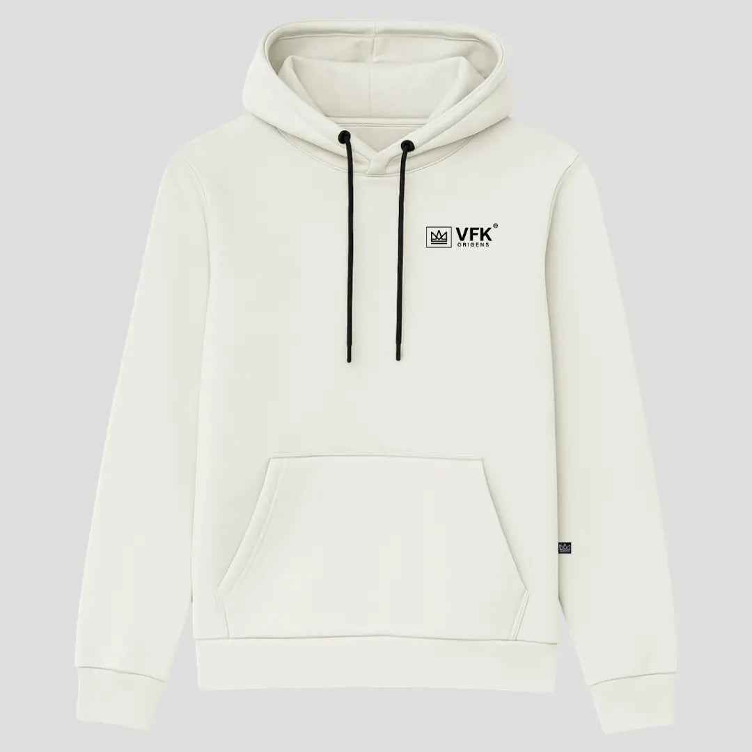 Moletom Confort Essência Canguru com Capuz Off White