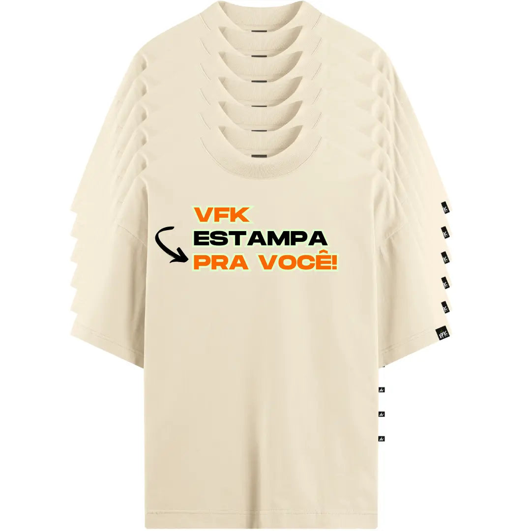 kit de 6 Camisetas Oversized Personalizadas Off-White