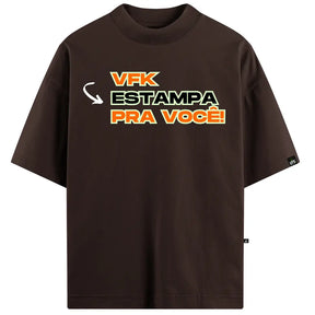 Camiseta Oversized Personalizada Marrom