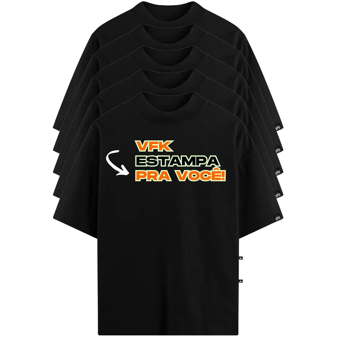Kit 6 Camisetas Oversized Personalizadas