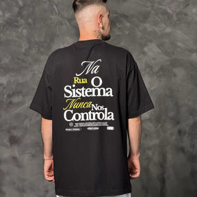 Camiseta Oversized No Rules Preto REF. VFK140