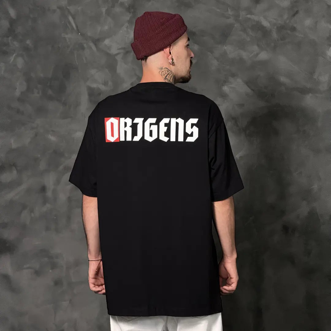 Camiseta Oversized Red Code Preto REF. VFK132