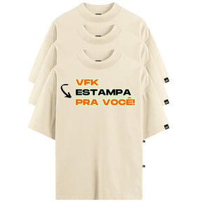 Kit Com 3 Camisetas Oversized Personalizadas