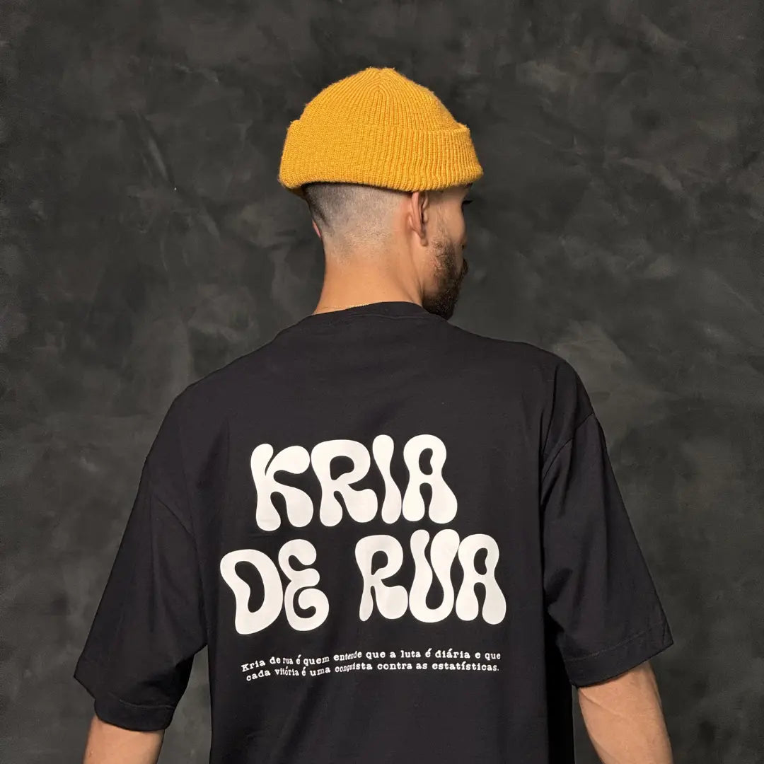 Camiseta Oversized Kria de Rua Preto REF. VFK134