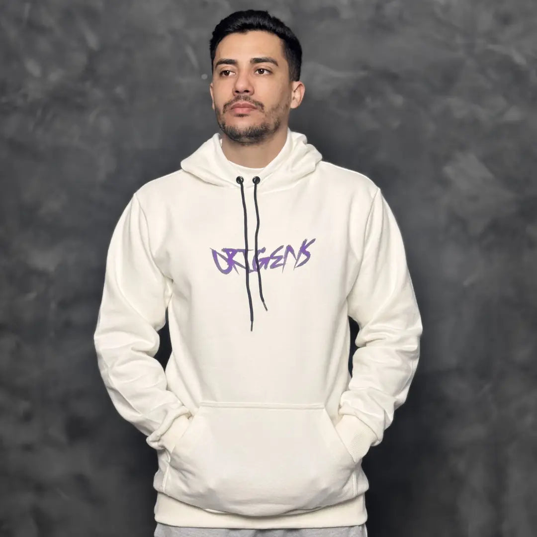 Moletom Confort Origens Canguru com Capuz Off White