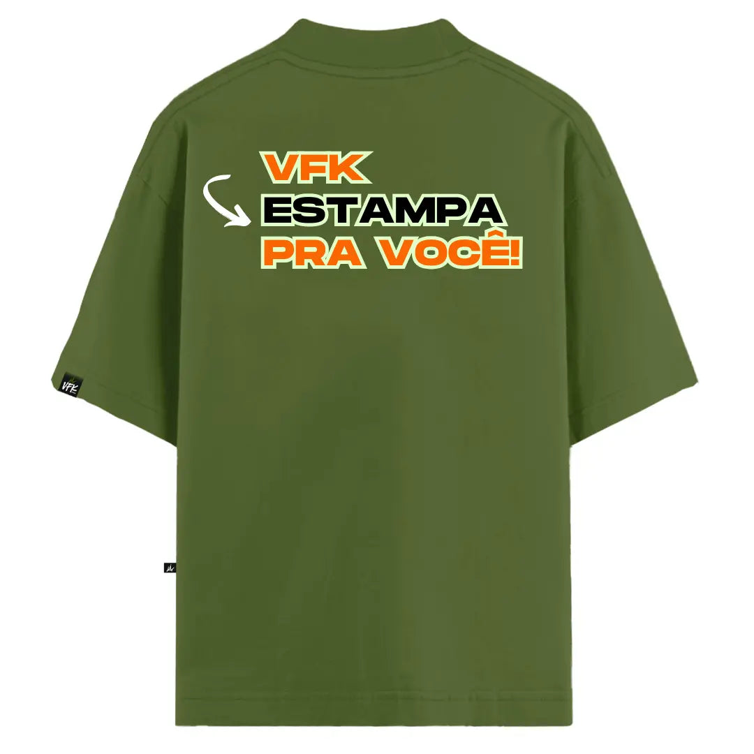 Camiseta Oversized Personalizada Verde