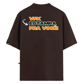 Camiseta Oversized Personalizada Marrom