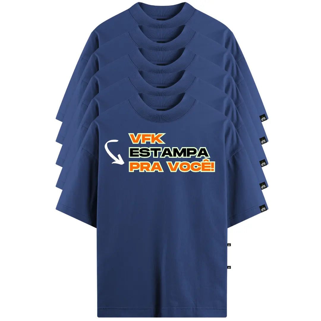 Kit Com 5 Camisetas Oversized Personalizadas