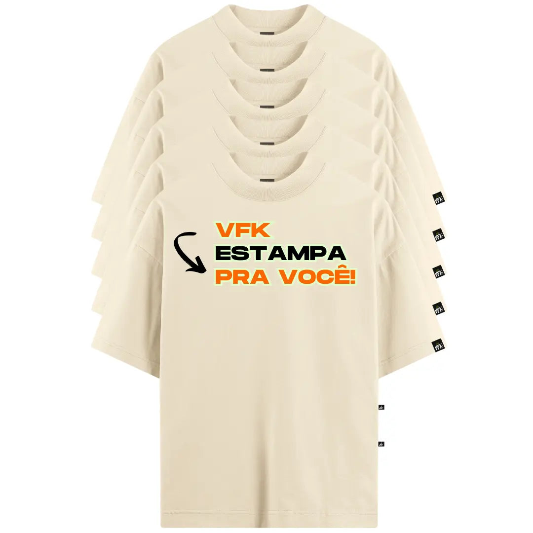 Kit Com 5 Camisetas Oversized Personalizadas