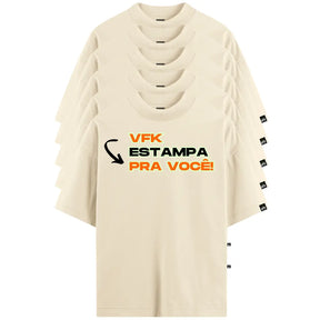 Kit Com 5 Camisetas Oversized Personalizadas