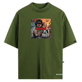 Camiseta Oversized Maduro Busted Verde