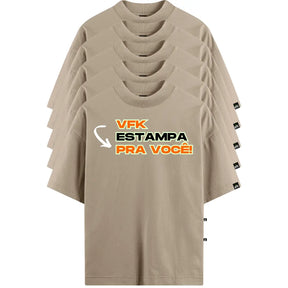Kit Com 5 Camisetas Oversized Personalizadas