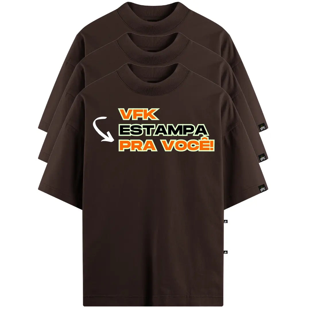 Kit Com 3 Camisetas Oversized Personalizadas