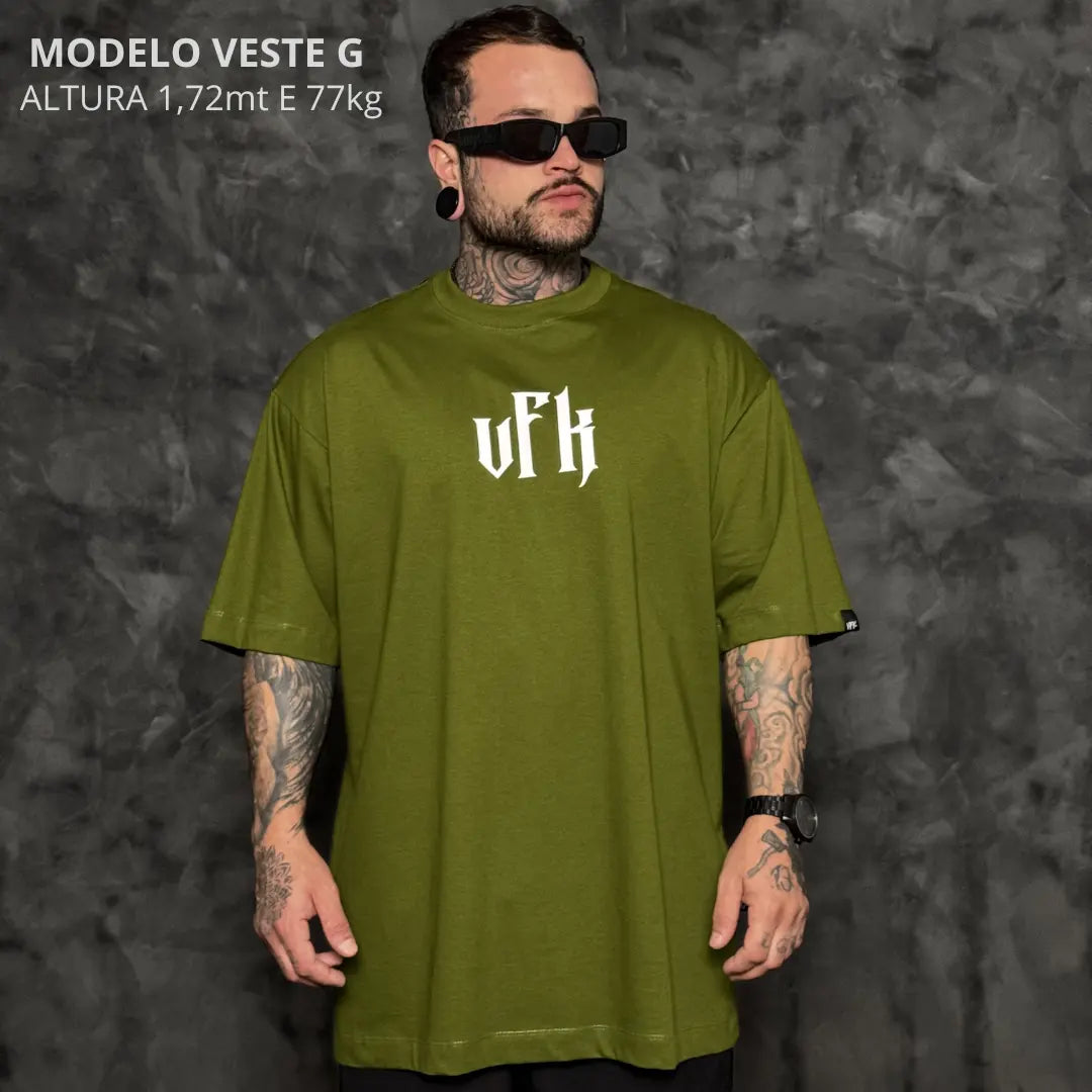 Camiseta Oversized VFK Label Verde