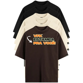 Kit Com 5 Camisetas Oversized Personalizadas