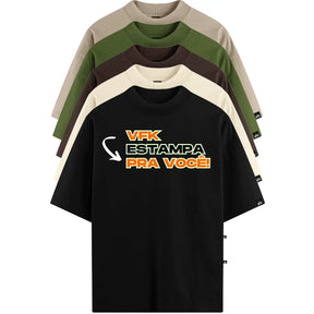 Kit Com 5 Camisetas Oversized Personalizadas