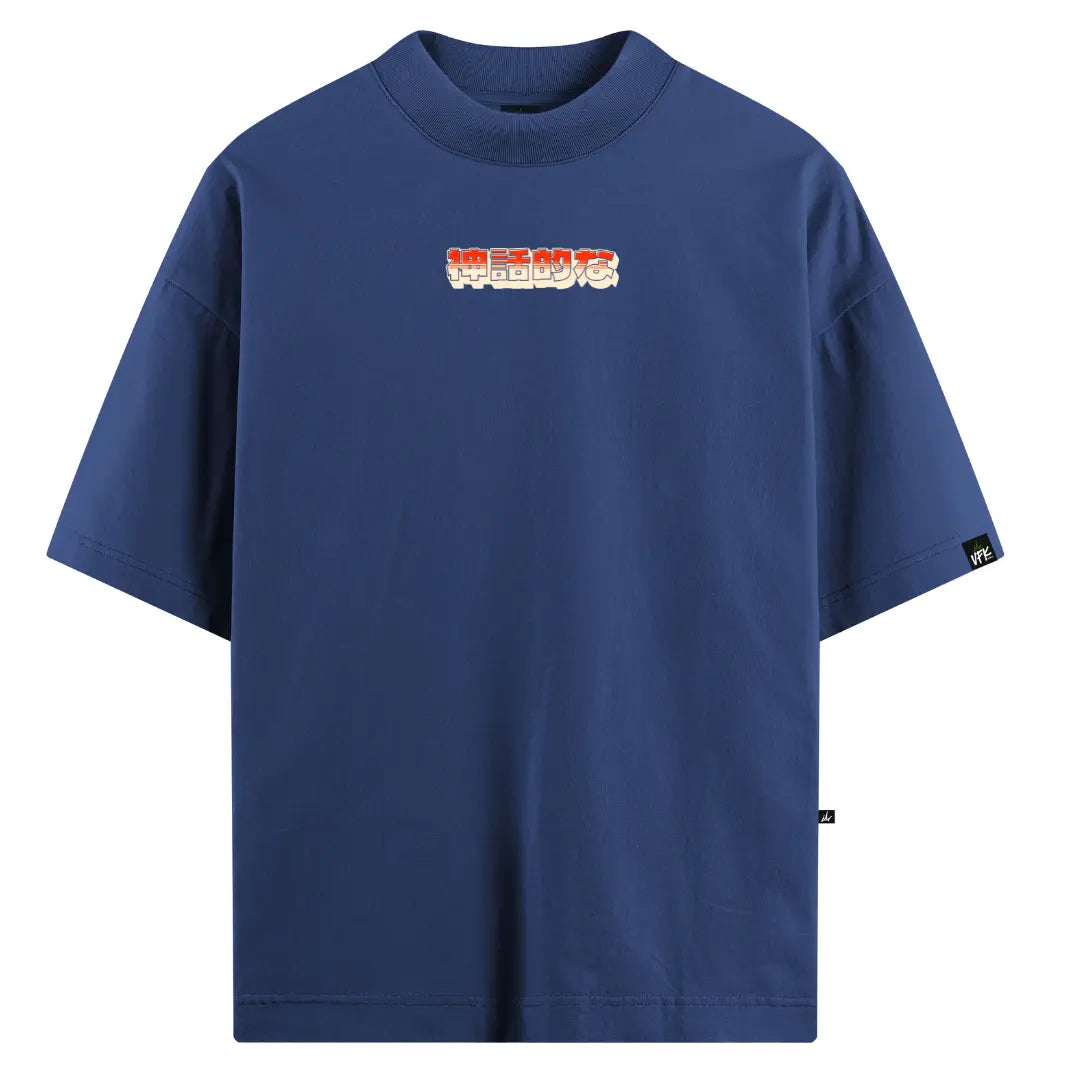 Camiseta Oversized Mythic Dragon Azul