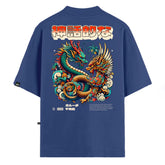 Camiseta Oversized Mythic Dragon Azul