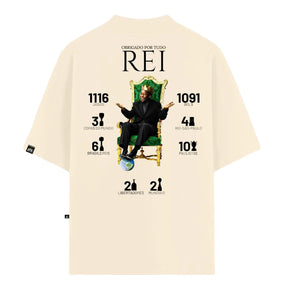 Camiseta Oversized VFK Obrigado Rei Off White