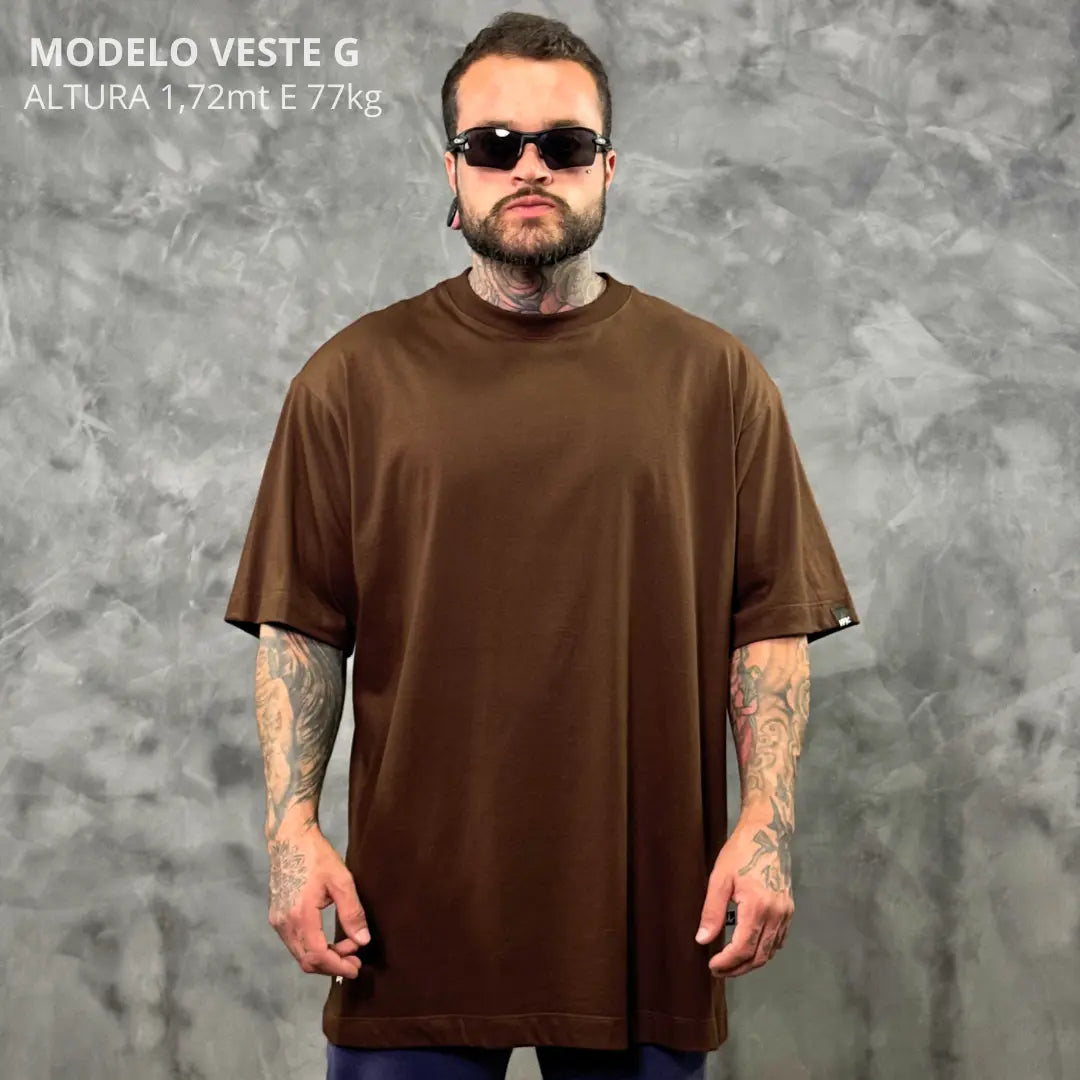 Camiseta Oversized Lisa Marrom
