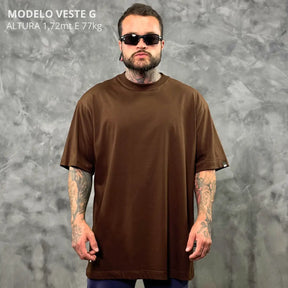 Camiseta Oversized Lisa Marrom